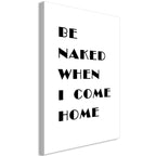 Leinwanddruck „Heimkehr“, einteilig, Schwarzweiß mit englischen Inschriften