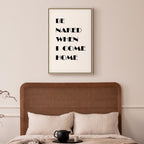 Homecoming Quote Black and White Canvas Print