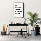 Homecoming Quote Black and White Canvas Print