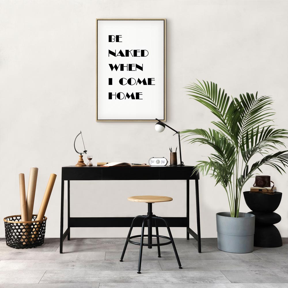 Homecoming Quote Black and White Canvas Print