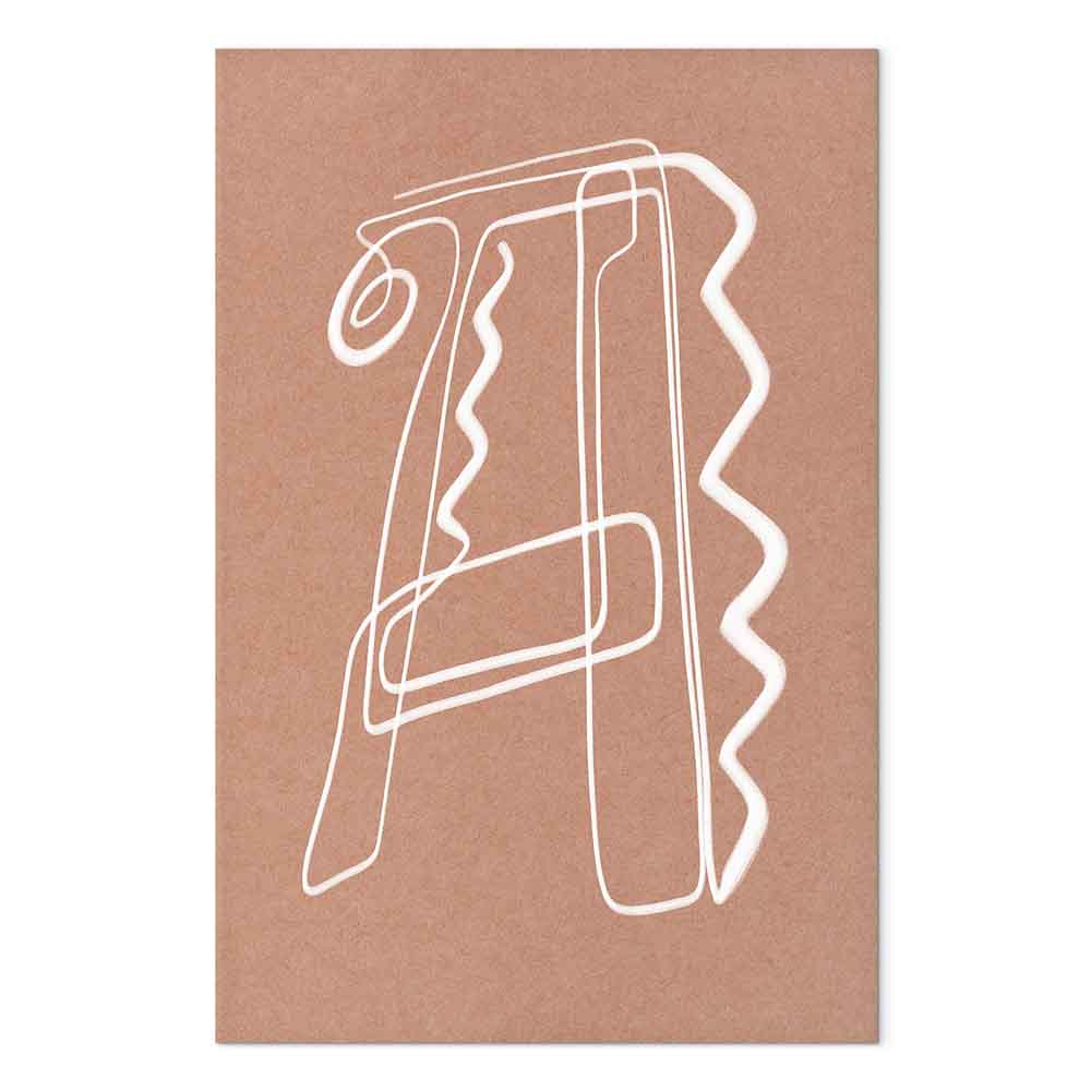 Stylish Letter A Text Canvas Print