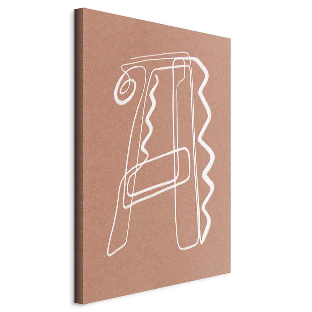 Stylish Letter A Text Canvas Print