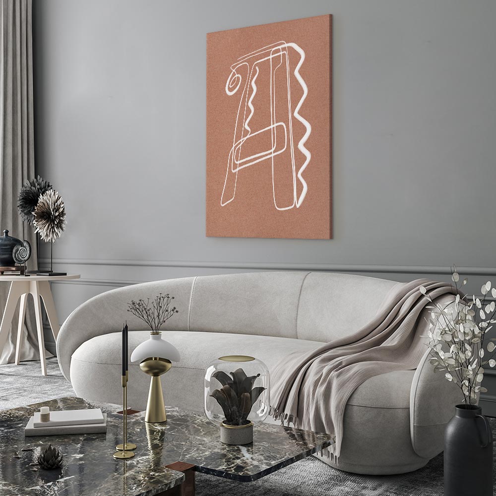 Stylish Letter A Text Canvas Print