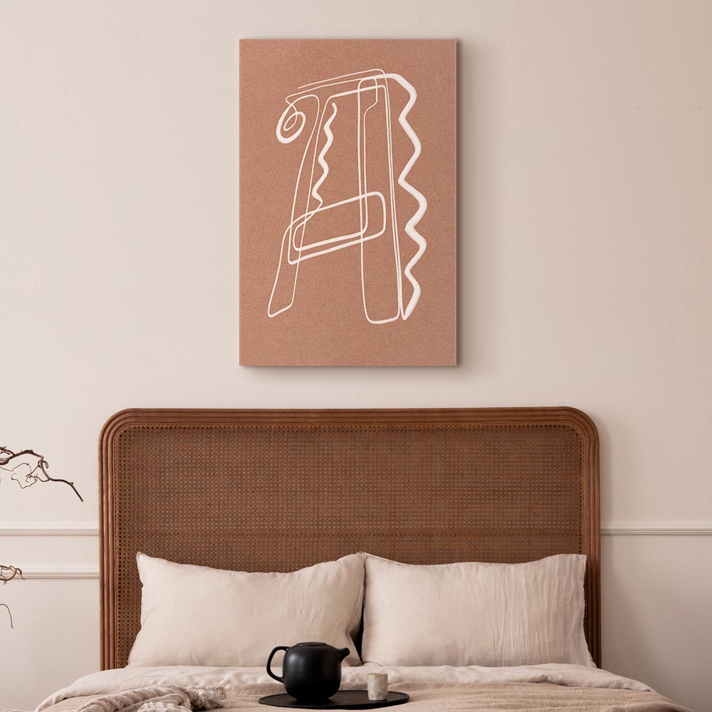 Stylish Letter A Text Canvas Print
