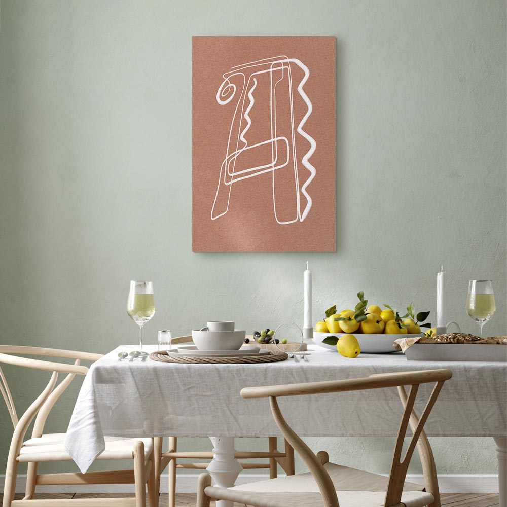 Stylish Letter A Text Canvas Print