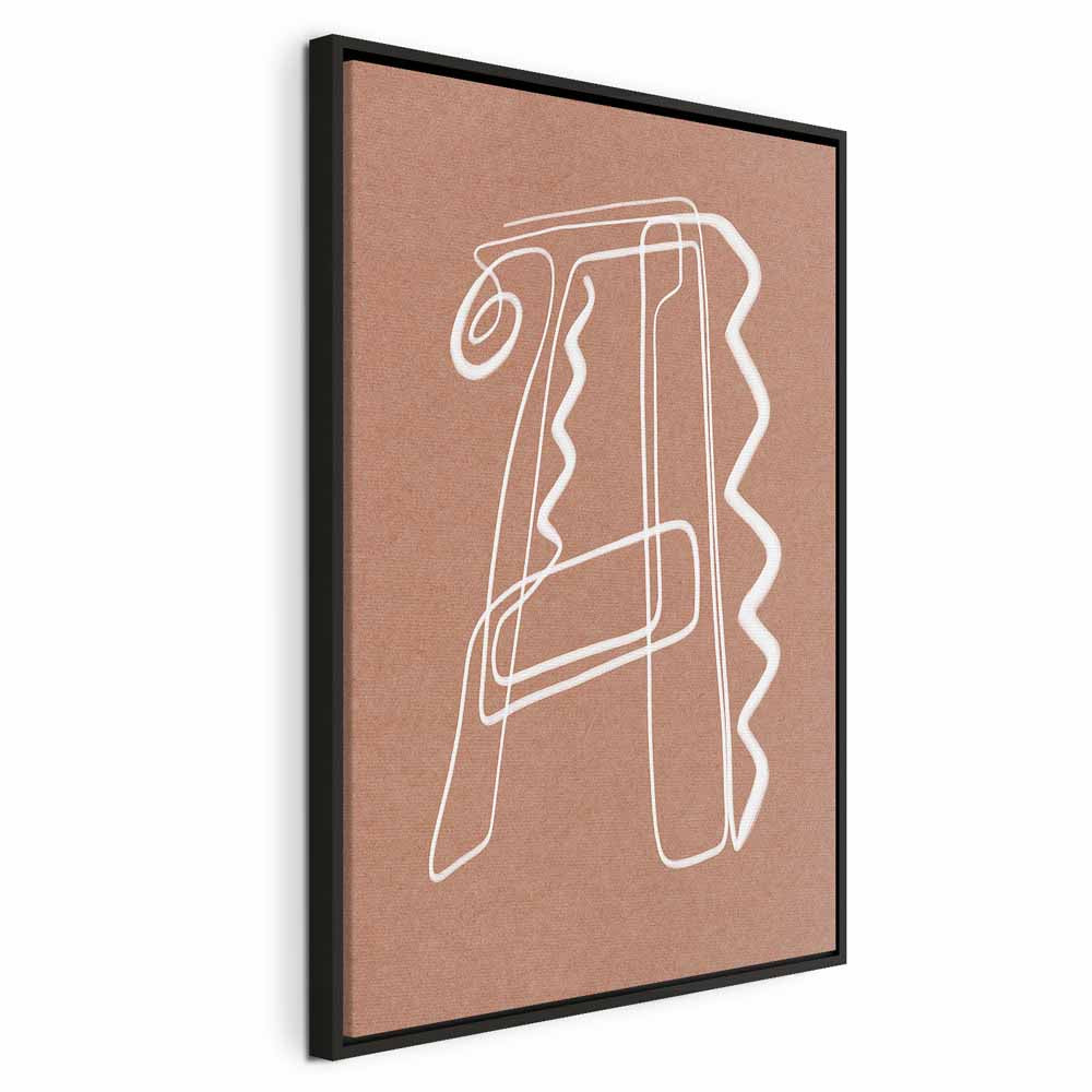 Stylish Letter A Text Canvas Print