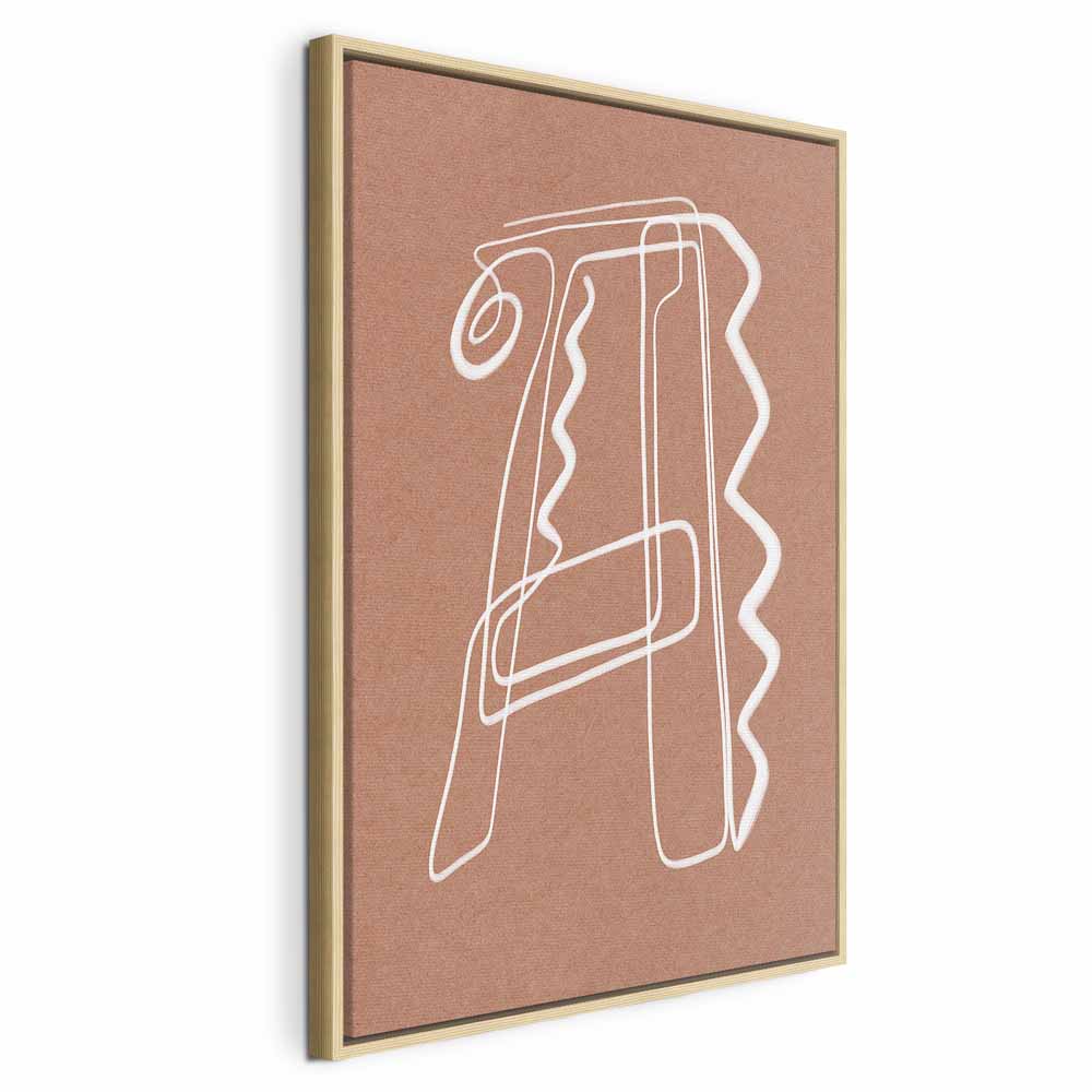 Stylish Letter A Text Canvas Print