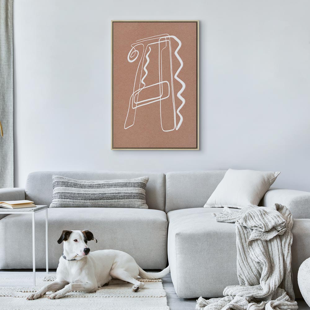Stylish Letter A Text Canvas Print