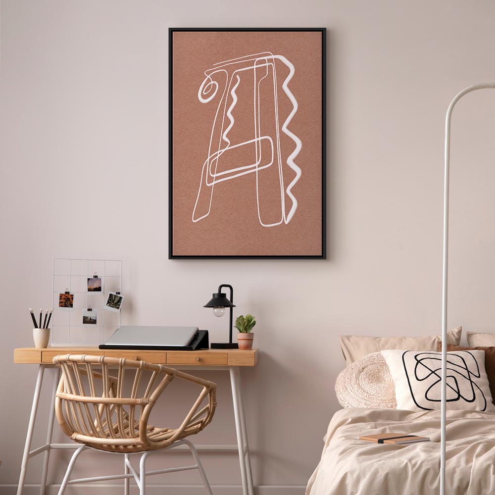 Stylish Letter A Text Canvas Print