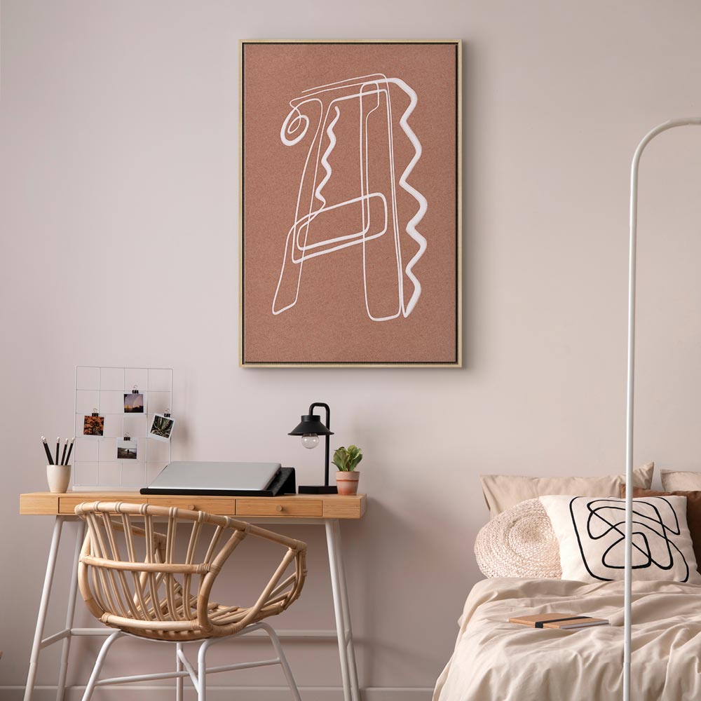 Stylish Letter A Text Canvas Print