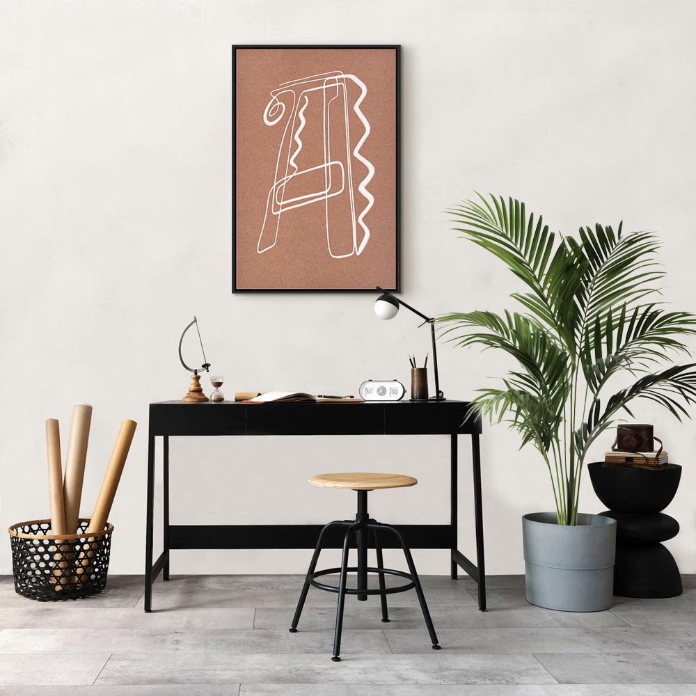 Stylish Letter A Text Canvas Print