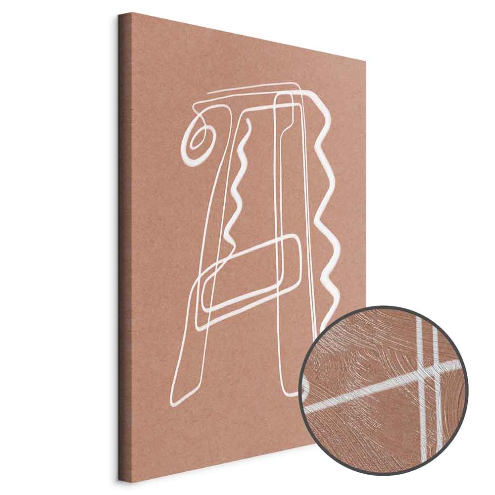 Stylish Letter A Text Canvas Print