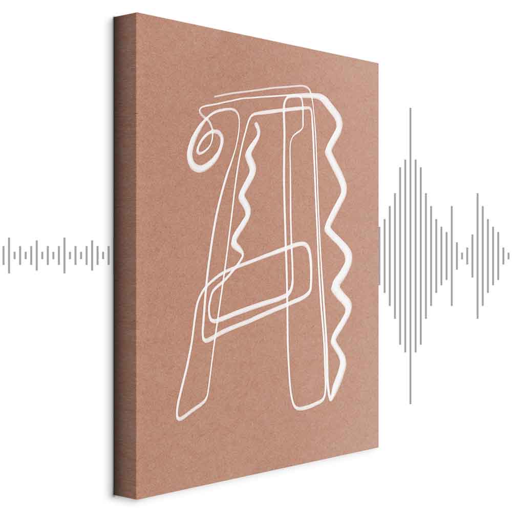 Stylish Letter A Text Canvas Print