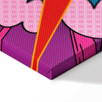 Colorful English Quote Multicolor Canvas Print