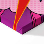 Colorful English Quote Multicolor Canvas Print