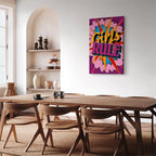 Colorful English Quote Multicolor Canvas Print