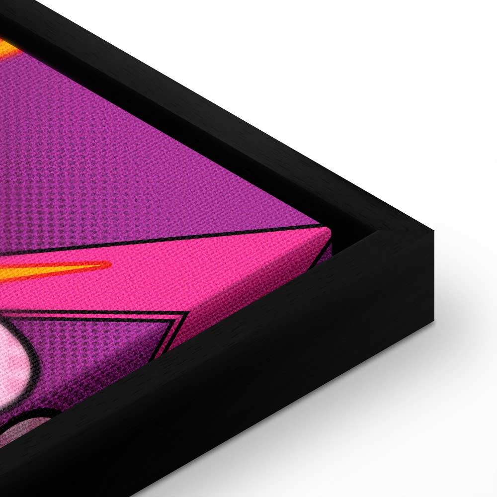 Colorful English Quote Multicolor Canvas Print