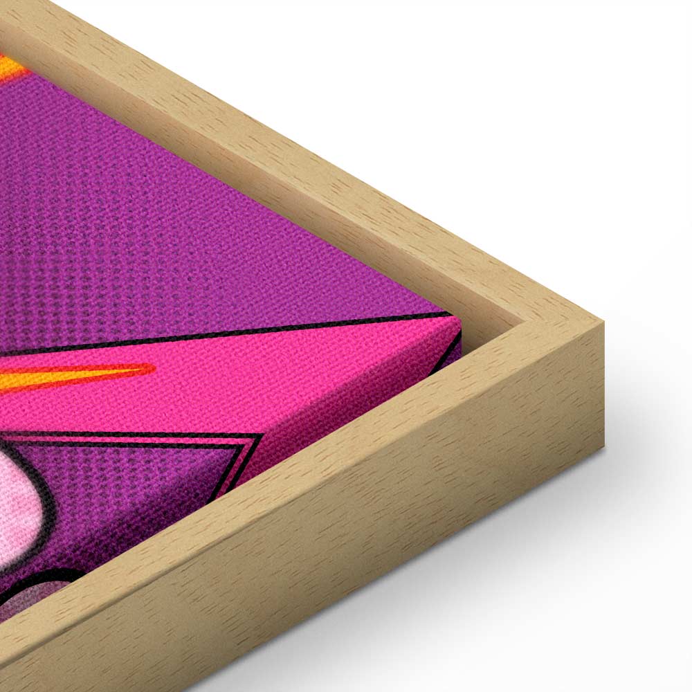 Colorful English Quote Multicolor Canvas Print