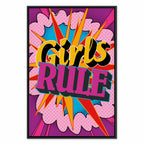 Colorful English Quote Multicolor Canvas Print