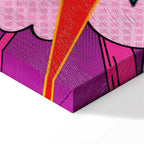 Colorful English Quote Multicolor Canvas Print