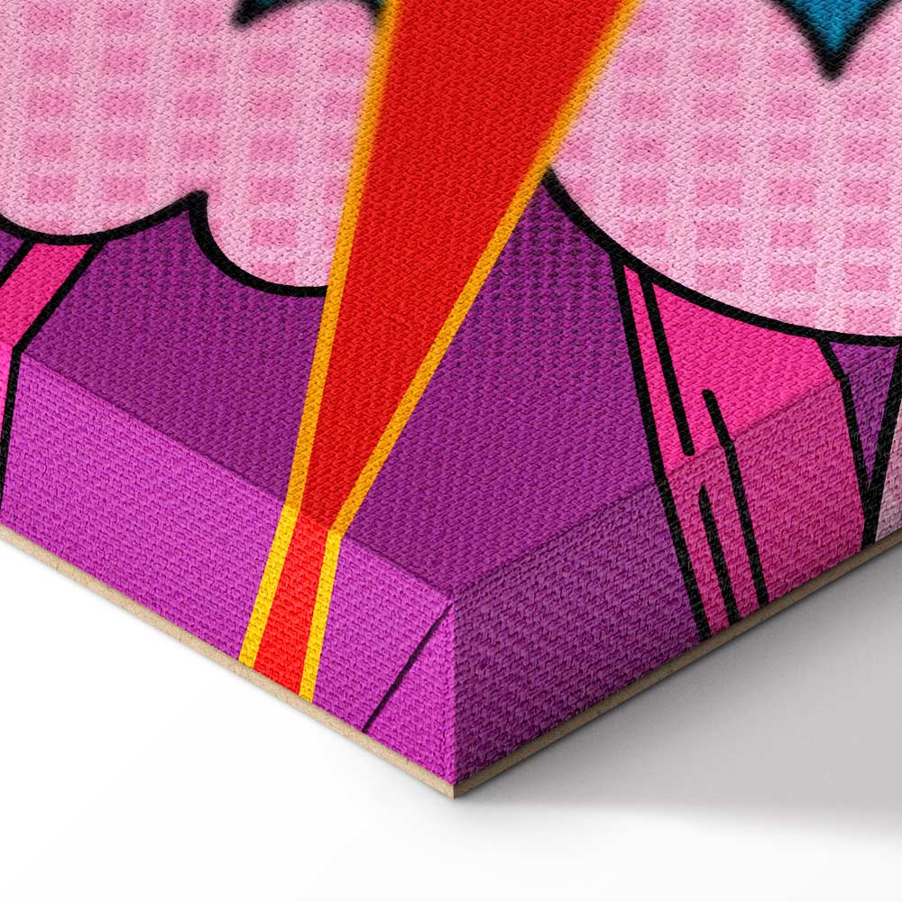 Colorful English Quote Multicolor Canvas Print