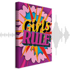 Colorful English Quote Multicolor Canvas Print