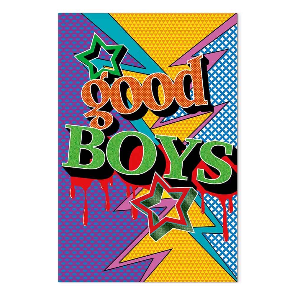 Colorful Good Boys Quote Canvas Print