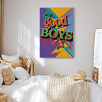 Colorful Good Boys Quote Canvas Print