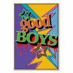 Colorful Good Boys Quote Canvas Print
