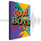 Colorful Good Boys Quote Canvas Print