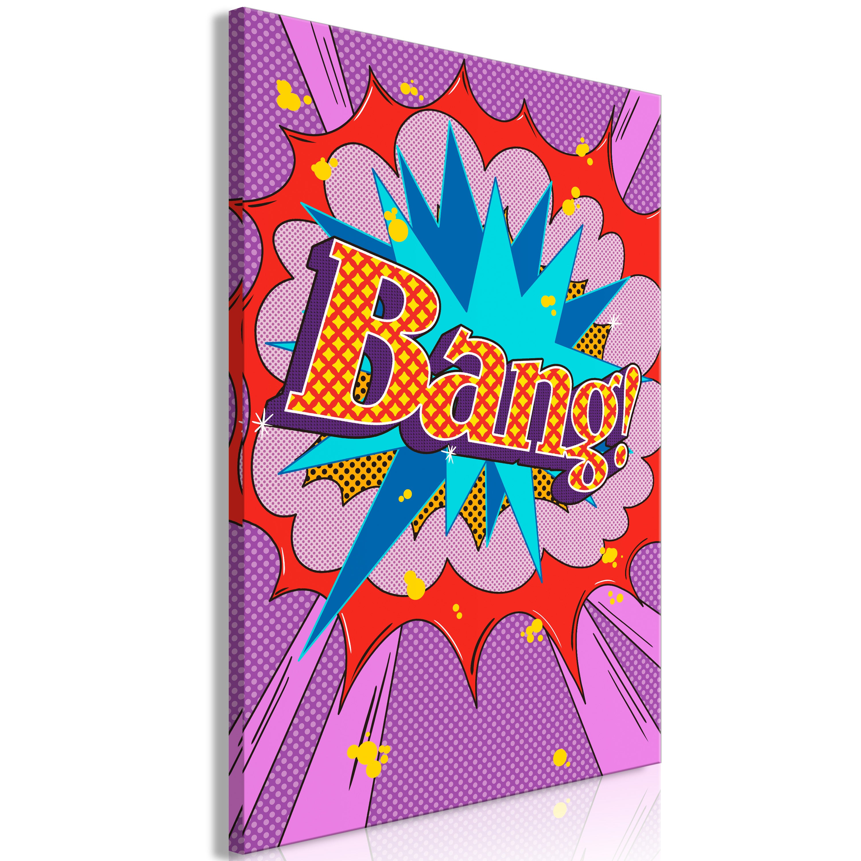 Canvas Print - Comic Street Art (1-part) - Colorful Text on Vibrant Background