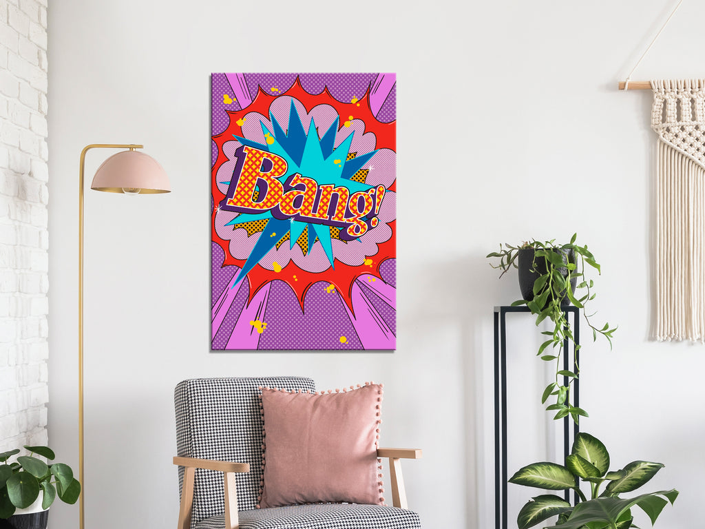 Canvas Print - Comic Street Art (1-part) - Colorful Text on Vibrant Background