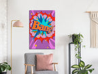 Canvas Print - Comic Street Art (1-part) - Colorful Text on Vibrant Background