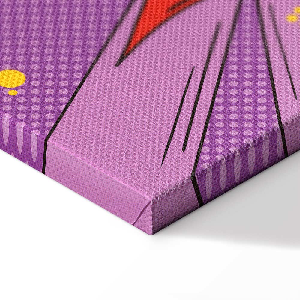 Comic Street Art Text Multicolor Canvas Print