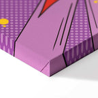 Comic Street Art Text Multicolor Canvas Print