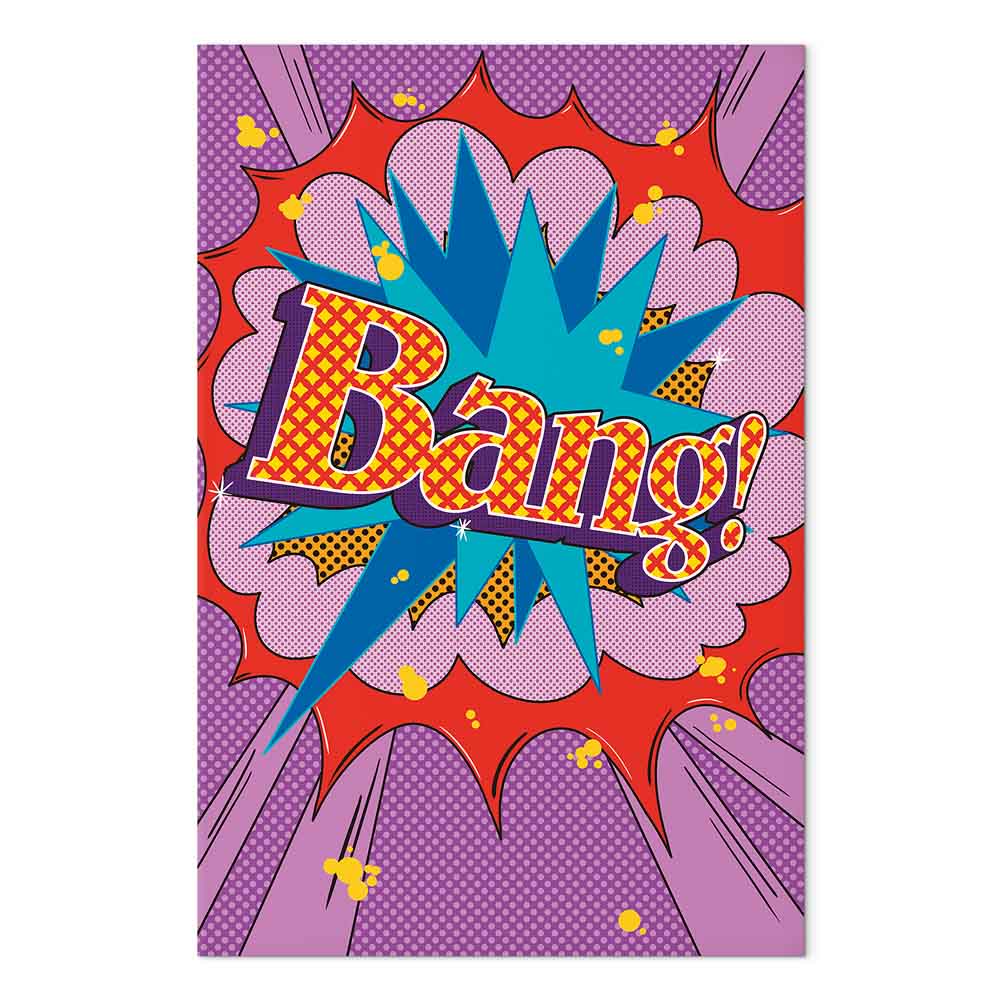 Comic Street Art Text Multicolor Canvas Print