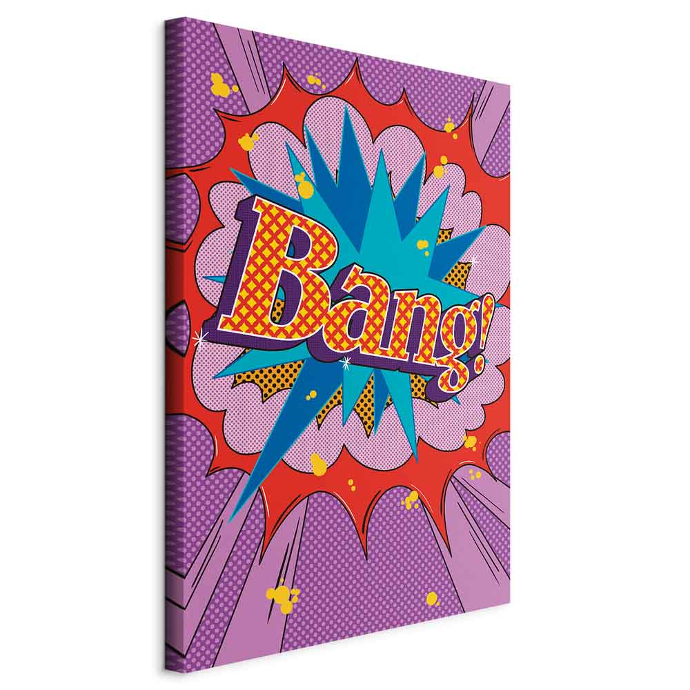 Comic Street Art Text Multicolor Canvas Print