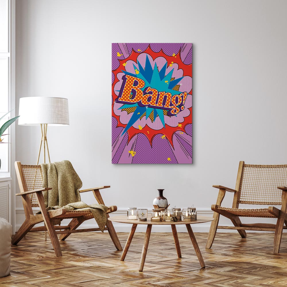Comic Street Art Text Multicolor Canvas Print