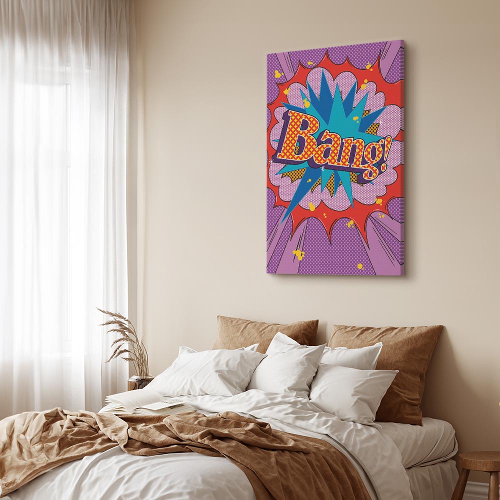 Comic Street Art Text Multicolor Canvas Print