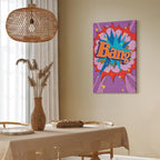 Comic Street Art Text Multicolor Canvas Print