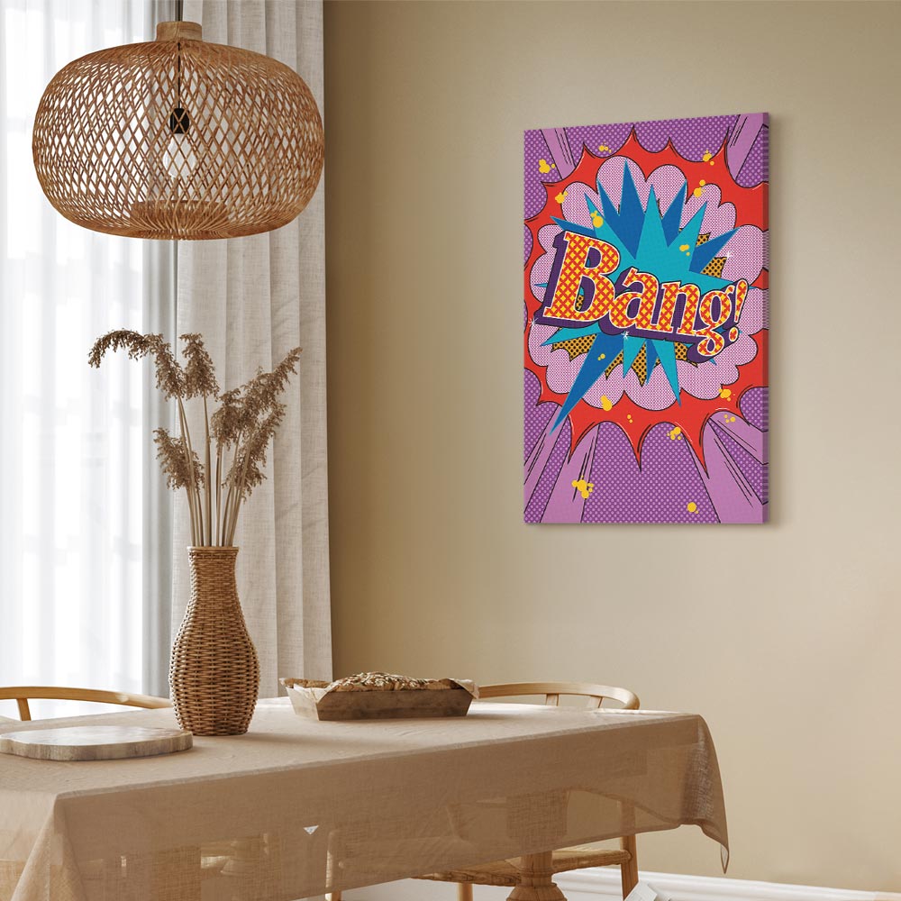 Comic Street Art Text Multicolor Canvas Print