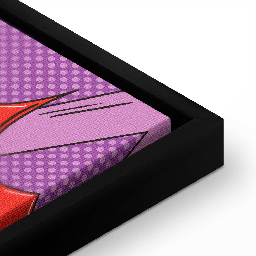 Comic Street Art Text Multicolor Canvas Print