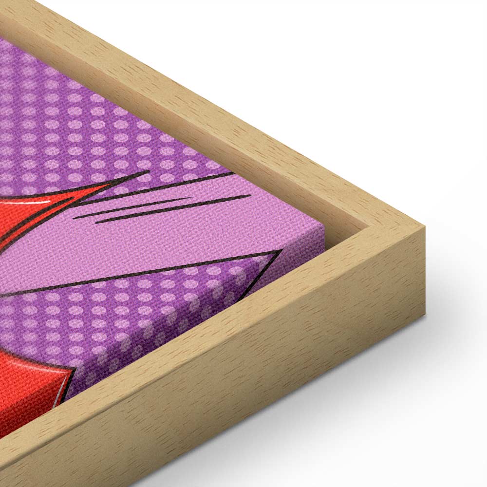 Comic Street Art Text Multicolor Canvas Print