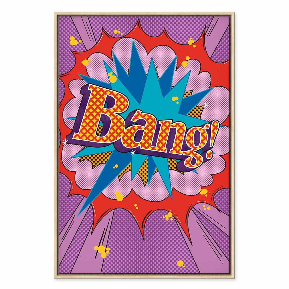 Comic Street Art Text Multicolor Canvas Print