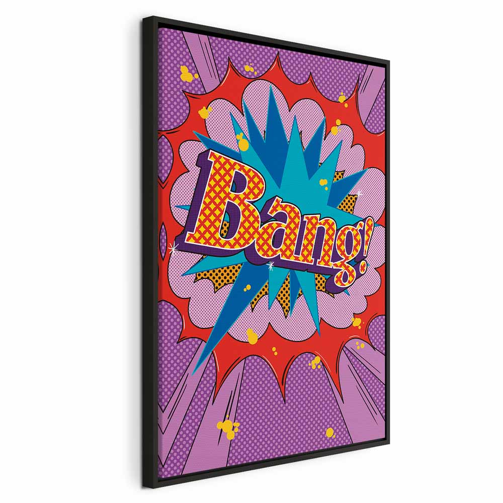 Comic Street Art Text Multicolor Canvas Print