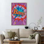Comic Street Art Text Multicolor Canvas Print