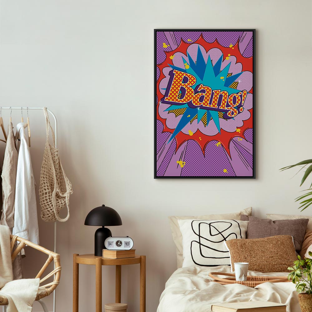 Comic Street Art Text Multicolor Canvas Print