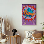 Comic Street Art Text Multicolor Canvas Print