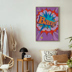 Comic Street Art Text Multicolor Canvas Print
