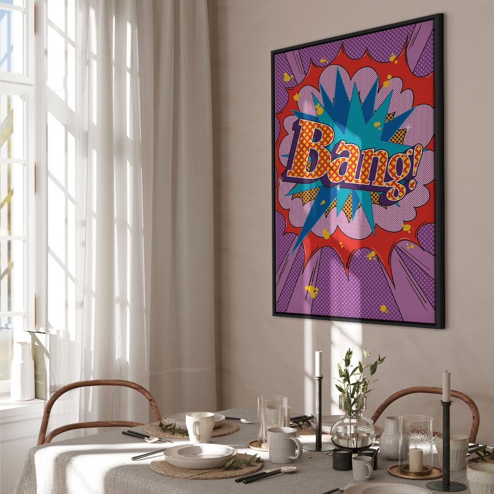 Comic Street Art Text Multicolor Canvas Print